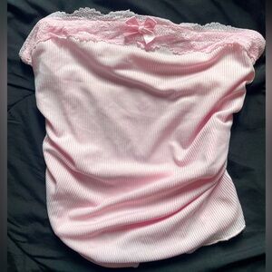 Small, Light pink, Tube top, Cotton